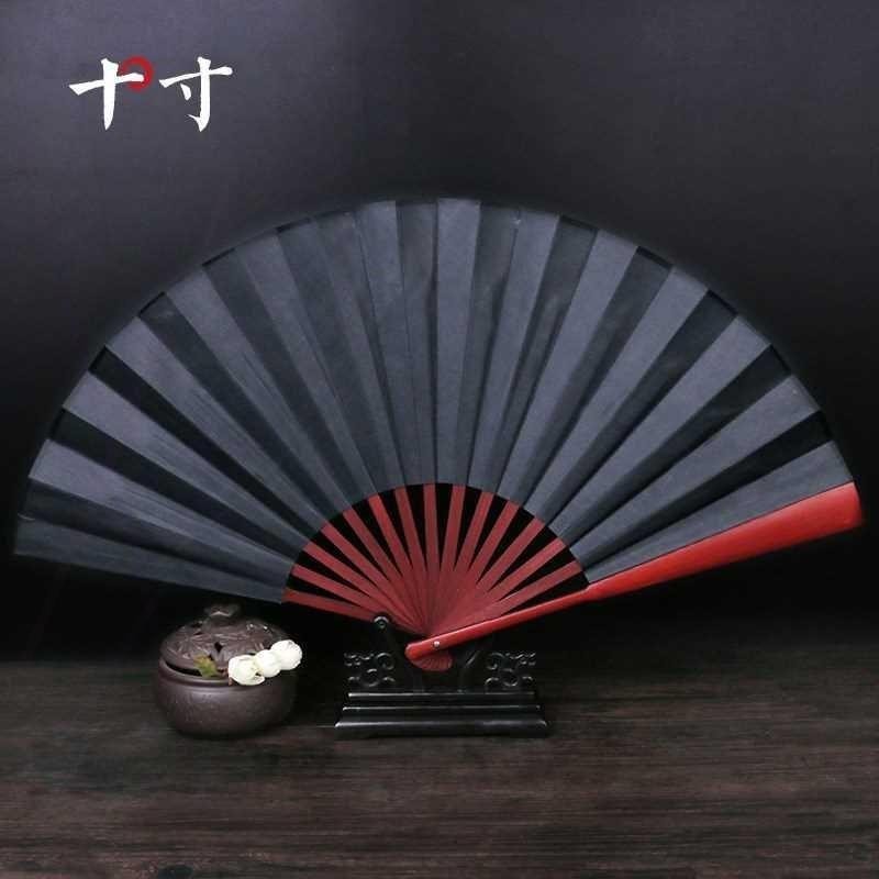 

Fan folding fan male and female male Chinese style ancient costume retro large folding fan summer antique retro silk bamboo fan
