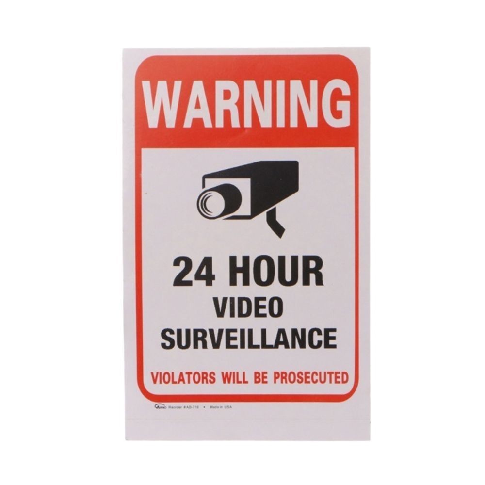 

10pcs Security Camera Sign Video Surveillance Stickers Decals Warning Signs Warning Sticker