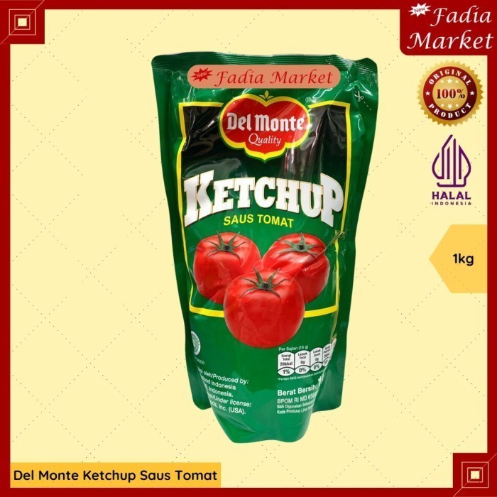 

Del Monte Ketchup Tomato Sauce Saus Tomat Refill Plastik 1kg