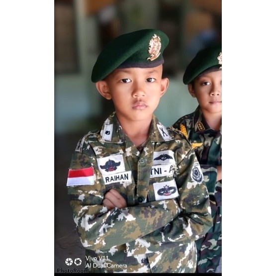AN51GA Baju tentara Kostrad anak Kostum profesi tentara Kostrad Loreng Tni Loreng Kostrad Baju TNI