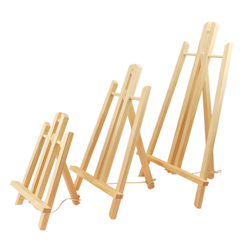 

50/40/30cm Sketch Oil Painting Wooden Easel Desktop Trapezoidal Art Painting Stand Drawing Paint By Number Tripod Display Rack