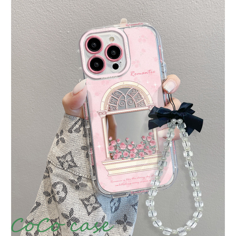 【Case+Gelang】case VIVO Kusen jendela terangkat dengan rantai busur Casing ponsel cocok untuk VIVO Y9