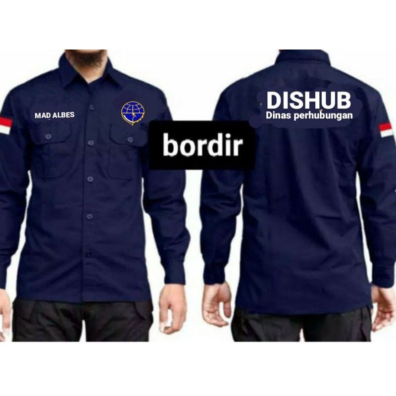 KEMEJA DISHUB BORDIR/SERAGAM DISHUB/KEMEJA DISHUB/KEMEJA PRIA