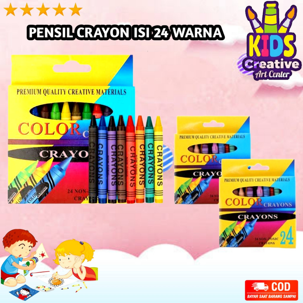 

PENSIL CRAYON ISI 24 WARNA / PENSIL WARNA GAMBAR 24PCS / CRAYON SET ANAK 24 ART SET / ARTSET 24 PCS / PENSIL KRAYON ANAK / R N