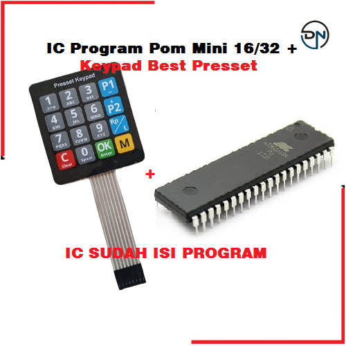 IC Program Pom Mini Atmega 16  / 32 A Sudah Isi Program & Keypad Custom Best Presset