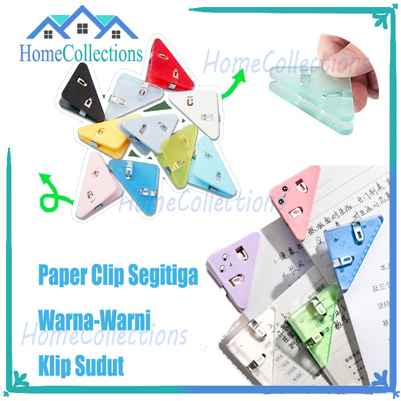 

Klip Sudut Penjepit Buku Akrilik/Paper Clip Segitiga Warna-Warni/Penjepit Kertas Akrilik