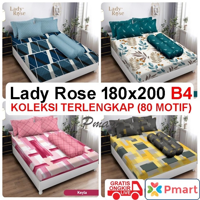 AA98IW SPREI LADY ROSE 180x200 BANTAL 4 / SPREI LADY ROSE 180x200 BANTAL 4 / SPREI BANTAL 4 LADY ROS