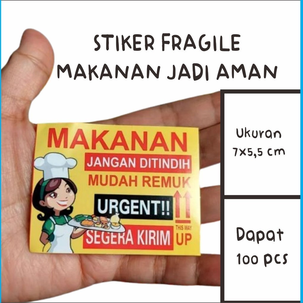 

JAYAPRINT - (100 pcs) STIKER PENGIRIMAN STIKER LABEL MAKANAN