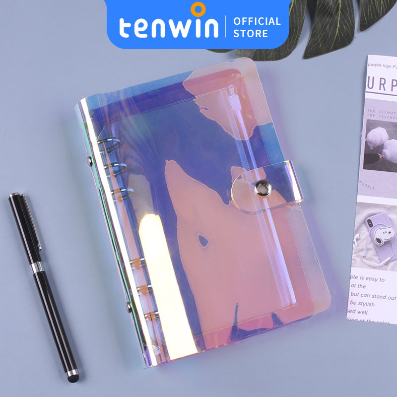 

A6 /A5Clear Soft PVC Notebook Binder Cover Planner 6-Ring Loose-Leaf Folder-tenwin offical