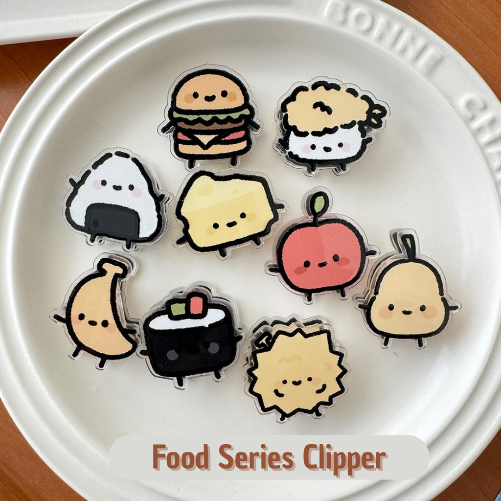 

[HARU] Food Series Clipper Penjepit Kertas Aesthetic Jepitan Kertas Paper Clip