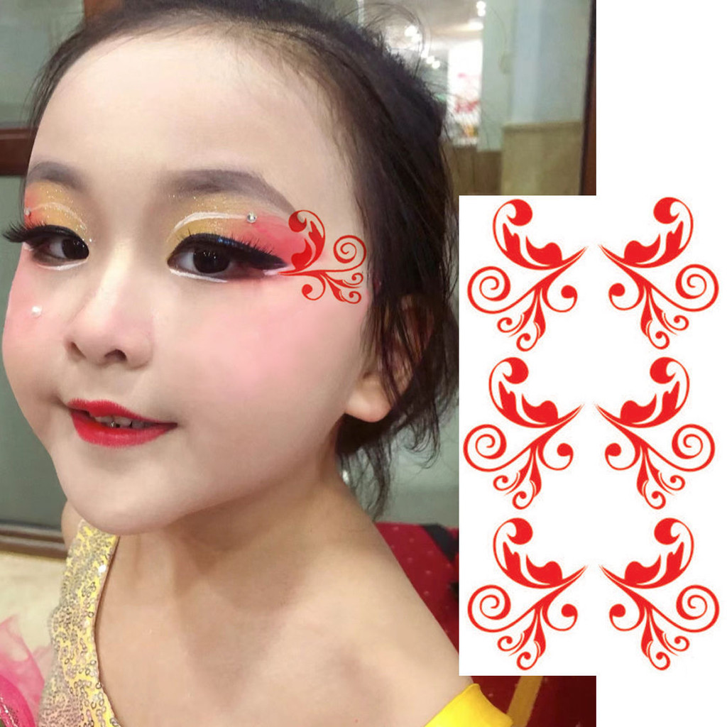 

Stiker Kosmetik Anak-anak Tempelan Sudut Mata Makeup Kinerja Terpadu Ekor Mata Panggung Ulang Tahun