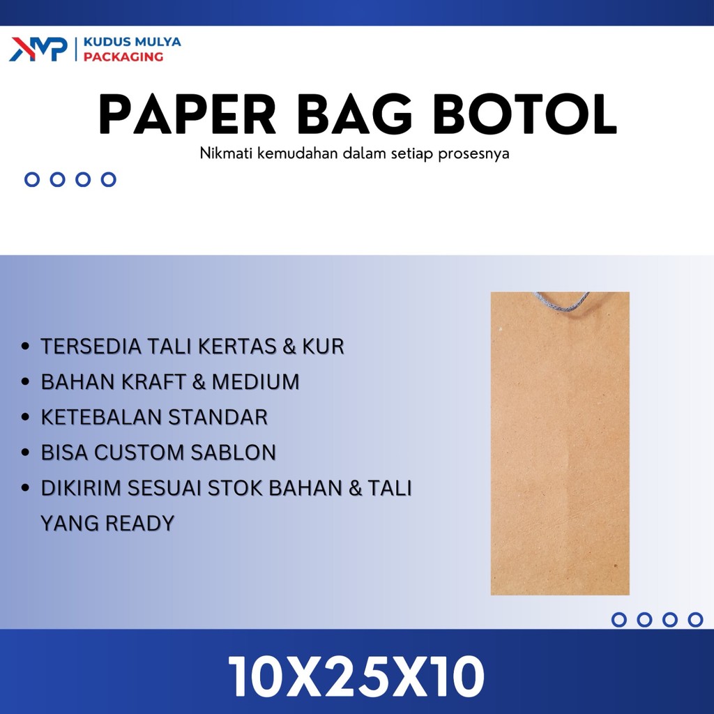 

PAPER BAG BOTOL COKLAT POLOS / PAPERBAG SOUVENIR BOTOL / TAS KERTAS SOUVENIR