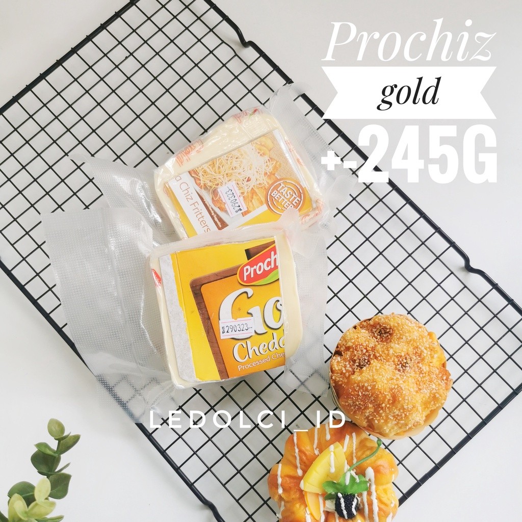 

PROCHIZ GOLD CHEDDAR KEJU POTONGAN 245 - 255 GRAM VACUUM