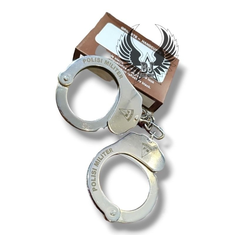 LAS Borgol tangan pm tebal dan kuat handcuff pm polisi militer