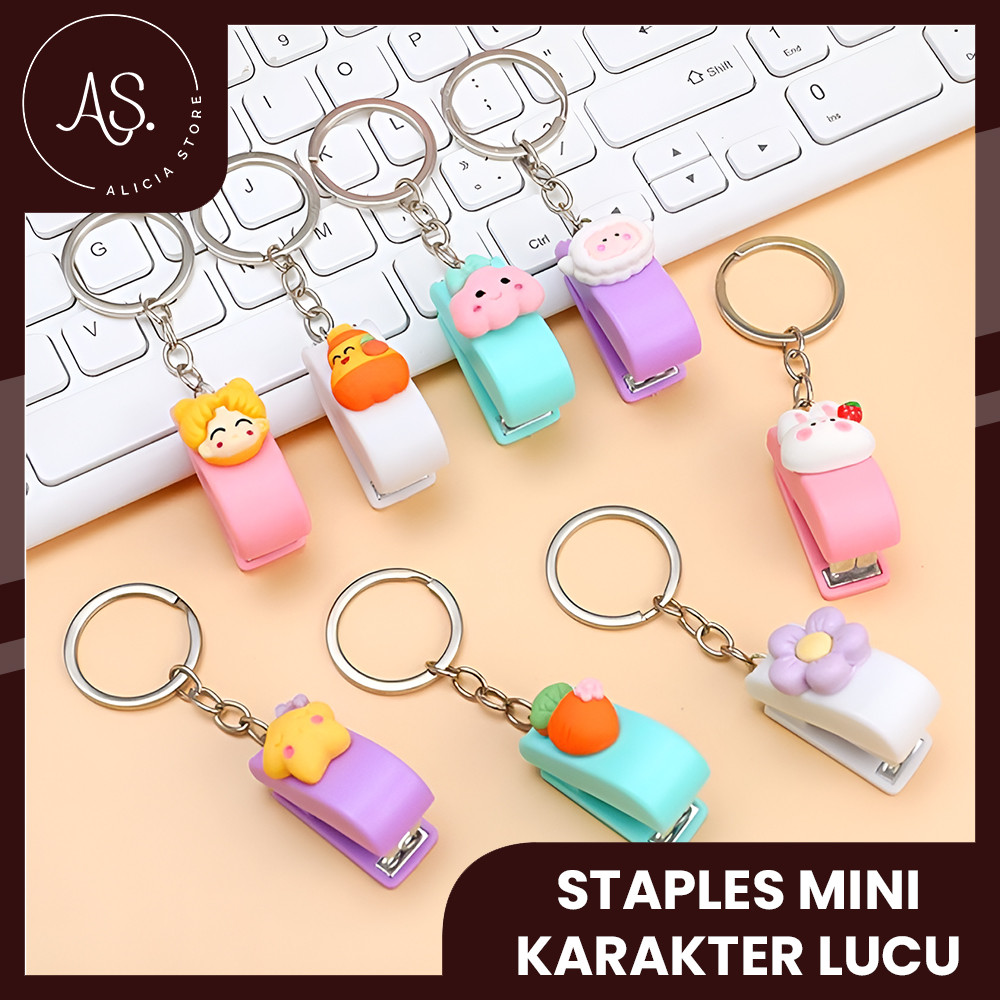 AS Staples Mini Gantungan Kunci Karakter Lucu