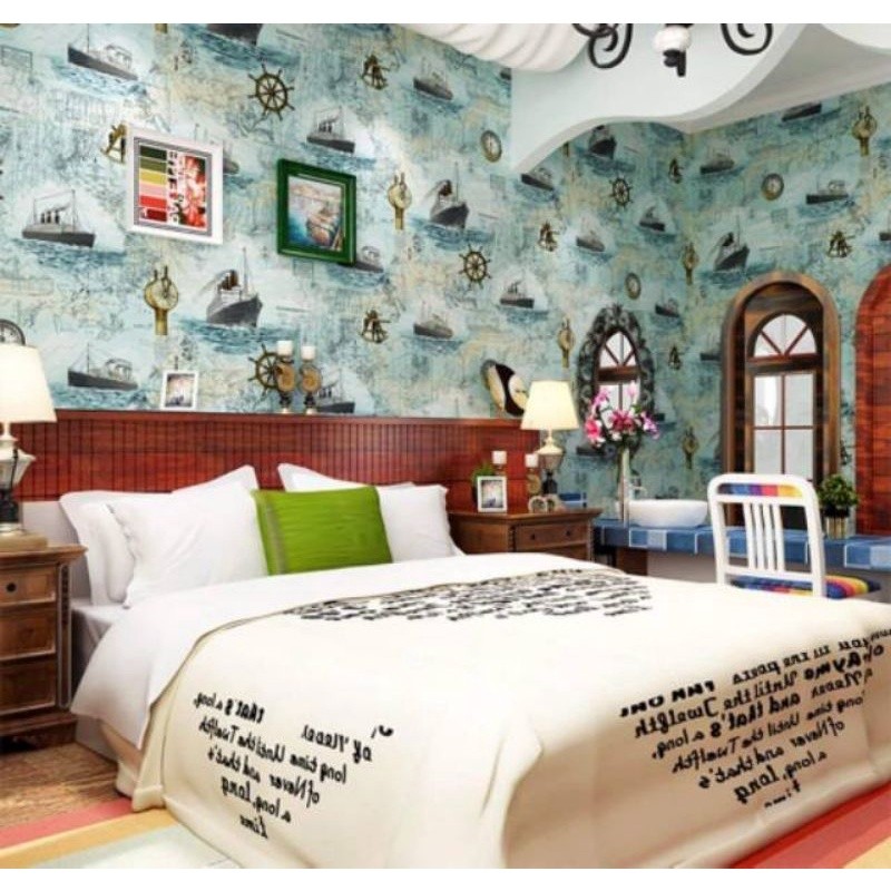 Wallpaper Dinding Sticker Dinding Kapal Pesiar Mewah Cocok Buat Ruang Tamu Dan Kamar Tidur Keren Mew