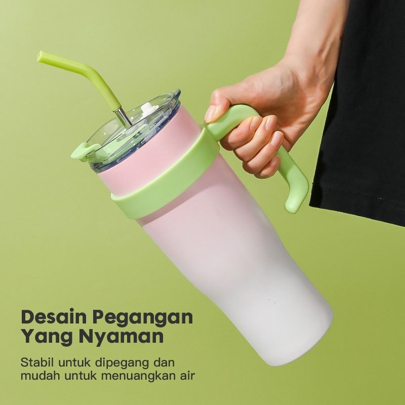 Botol Tumbler Stainless Steel 1.2 Liter Gelas Thermos Kopi Tahan Panas Dingin BPA FREE Tumblr Botol 