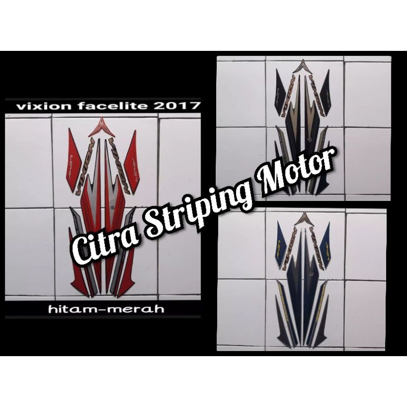 STIKER STRIPING LIS LES BODY MOTOR YAMAHA VIXION NEW 2017 FACELITE