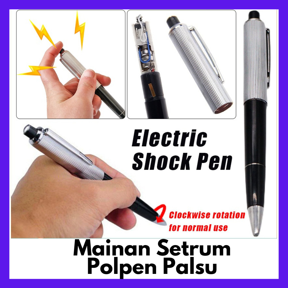 TokoMaspul-Pulpen kejut Pena Listrik Electric Mainan Pulpen Listrik Setrum Prank Mainan Setrum Pena 