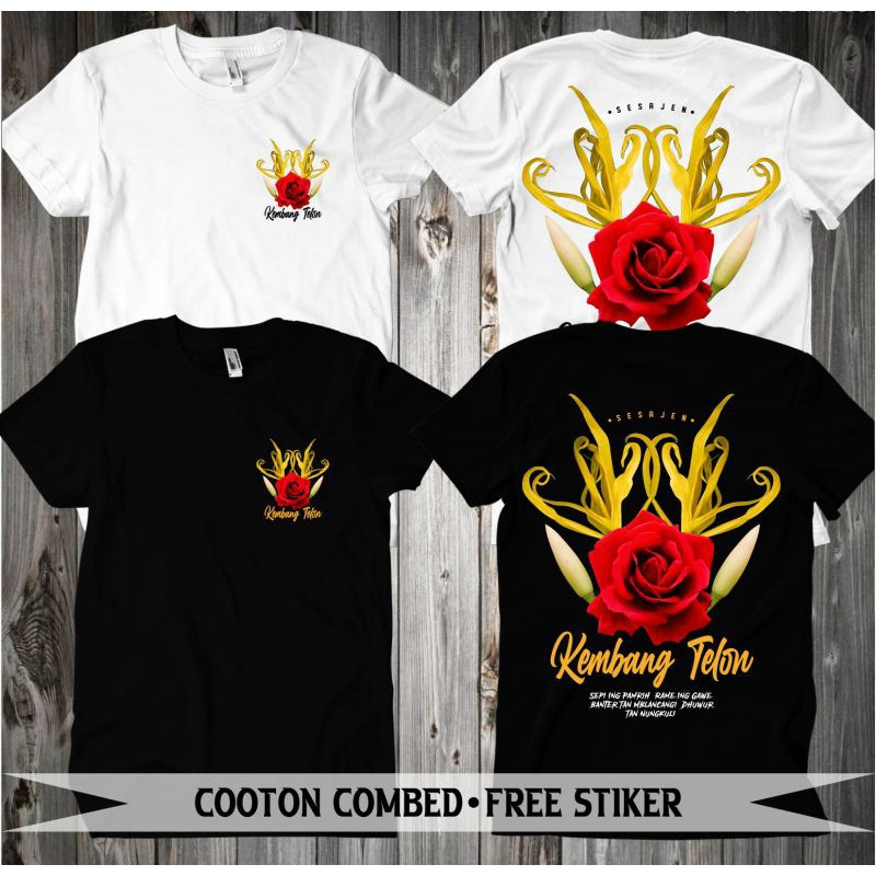 KAOS NETRAL SESAJEN JAWA KEJAWEN KEMBANG TELON KOAS BUDAYA CULTURE JAWA ORIGINAL KATUN HITAM PENDEK 