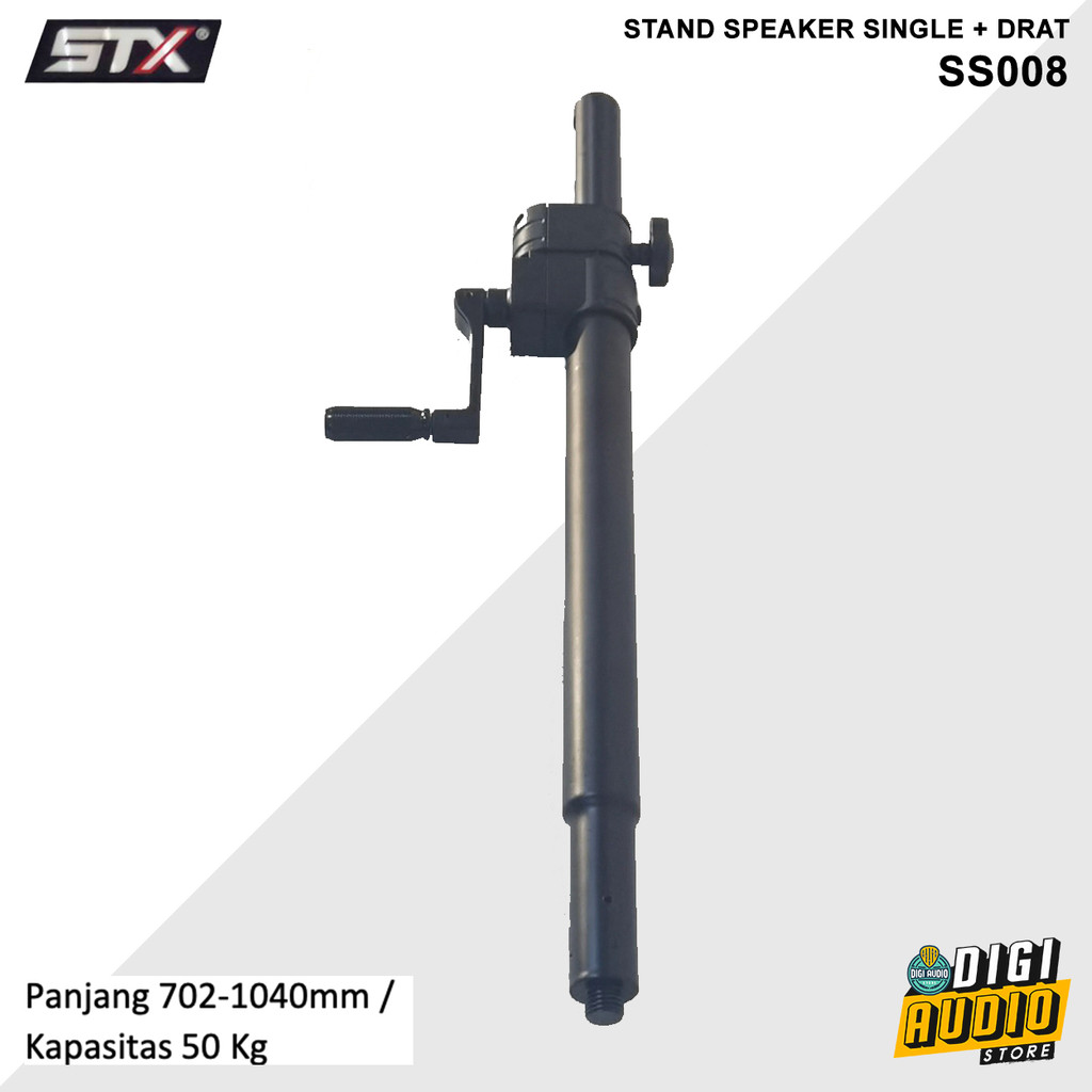Stand Tiang Speaker Single to Subwoofer with Drat & Kerekan STX SS008