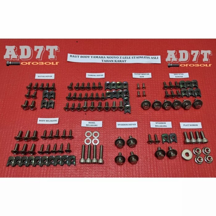 Baut fullset set cover body yamaha Nouvo Z Nouvo lele/ baut nouvo