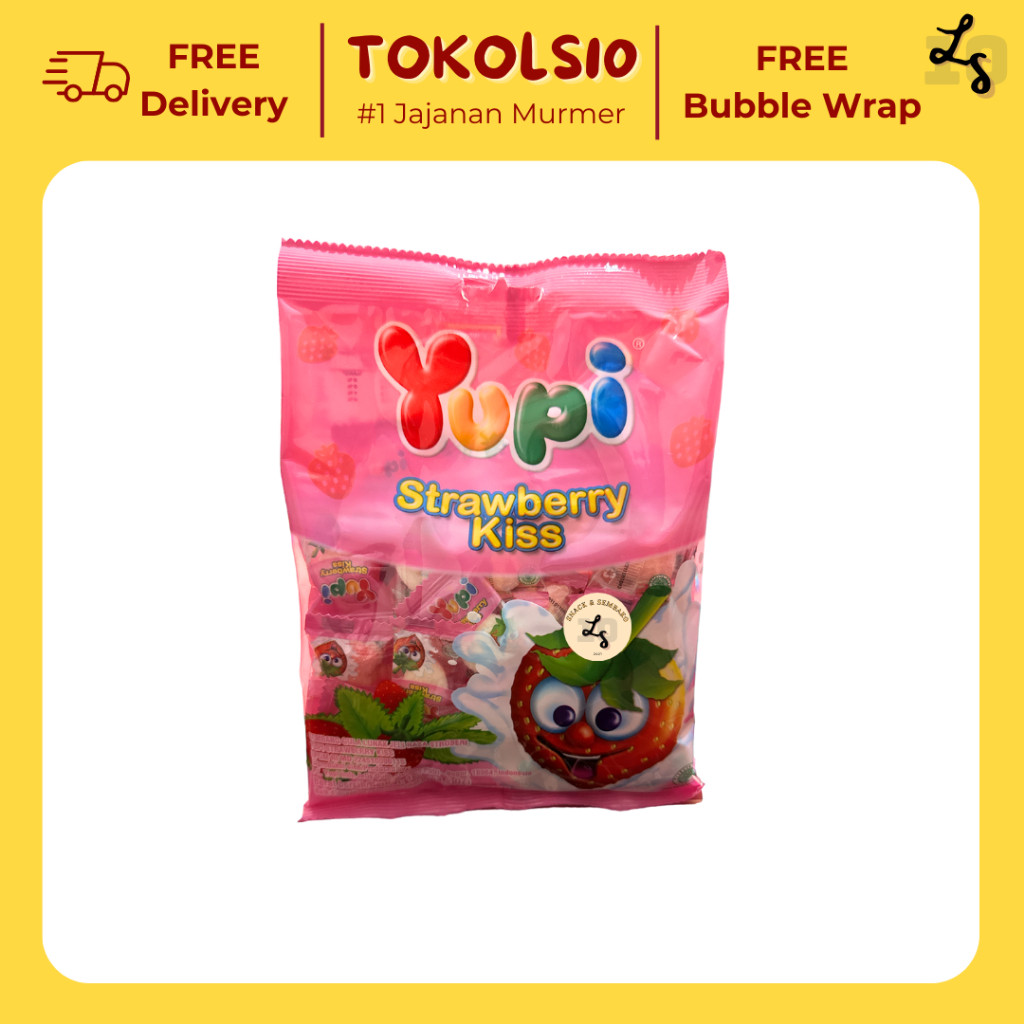 

Permen Yupi Strawberry Kiss/Fruitty Puff/Mango Kiss 1 Bungkus 120gr