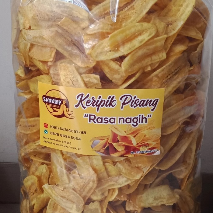 

SanKrip Keripik Pisang Kepok Asin Tipis Renyah Garing (250gr)