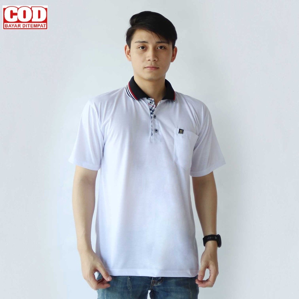 DailyStore 21 - Kaos polo pria Saku dewasa | kaos kerah pria | polo shirt polos saku lengan pendek