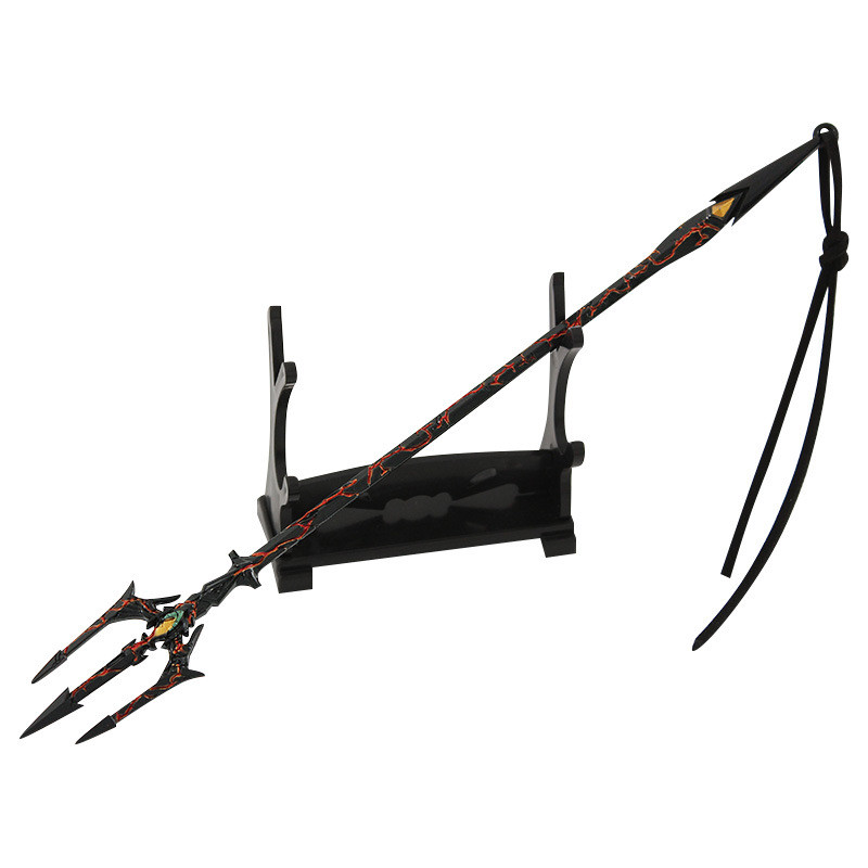 Douluo Continent Weapon 22cm Sea God Trident Tang San Anime Keychain Knife Samurai Sword Mini  Katan