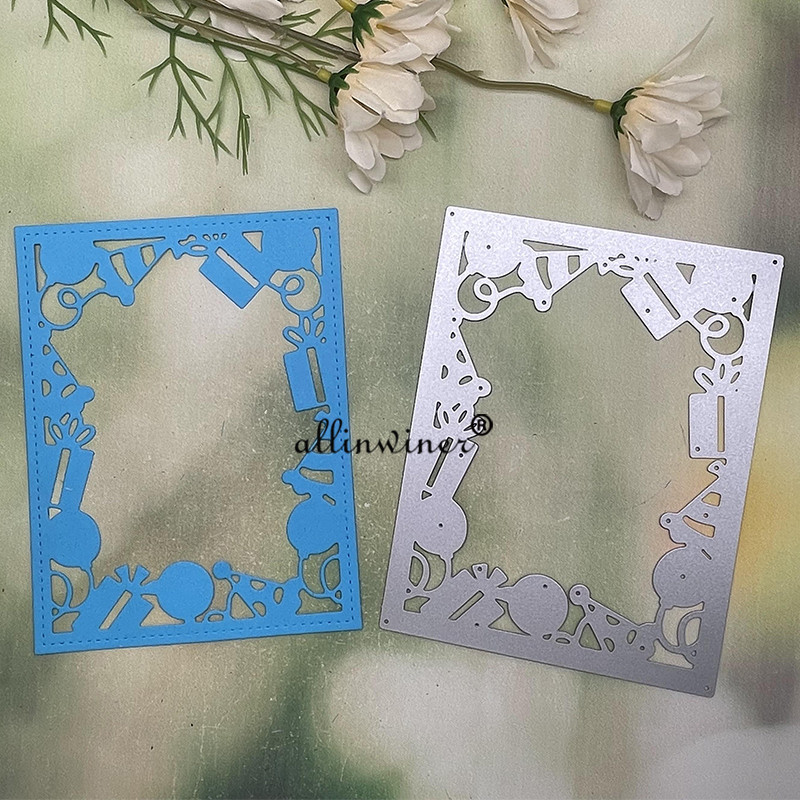 

Gift box balloon frame Metal Cutting Dies Stencils For DIY Scrapbooking Decorative Embossing Handcraft Die Cutting Template