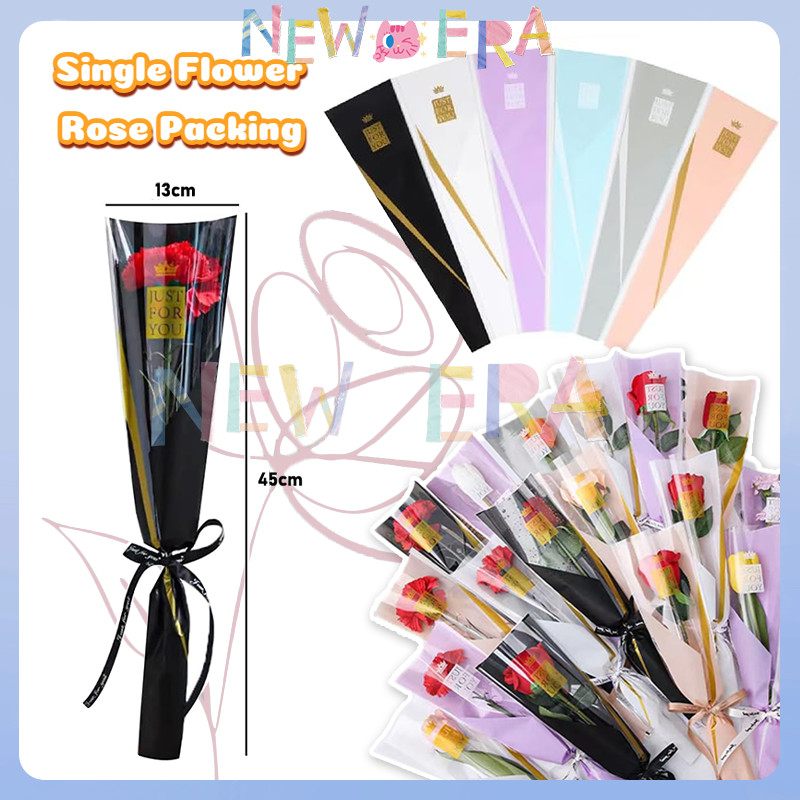 

1PCS Plastik Bunga Mawar Kemasan / Wrapping Plastik Untuk Mini Buket Rose