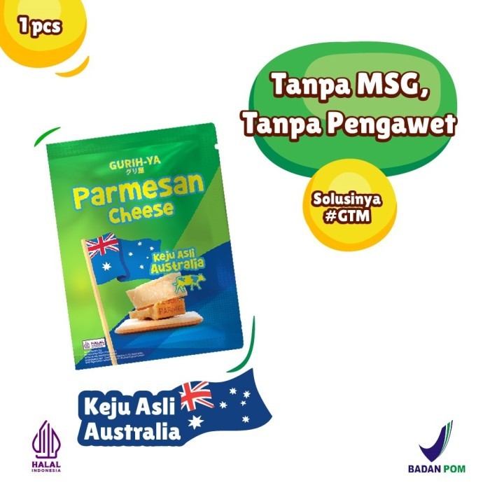 

Gurih-ya Parmesan Cheese 5gr Keju Sachet Bubuk