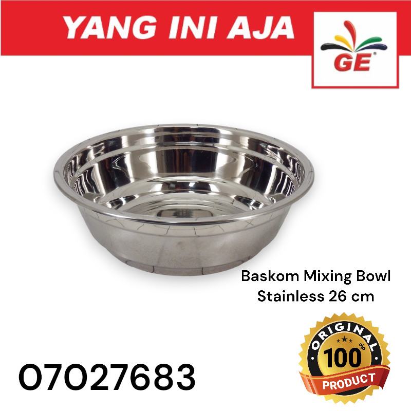 Baskom Mixing Bowl Stainless 26 cm - 07027683