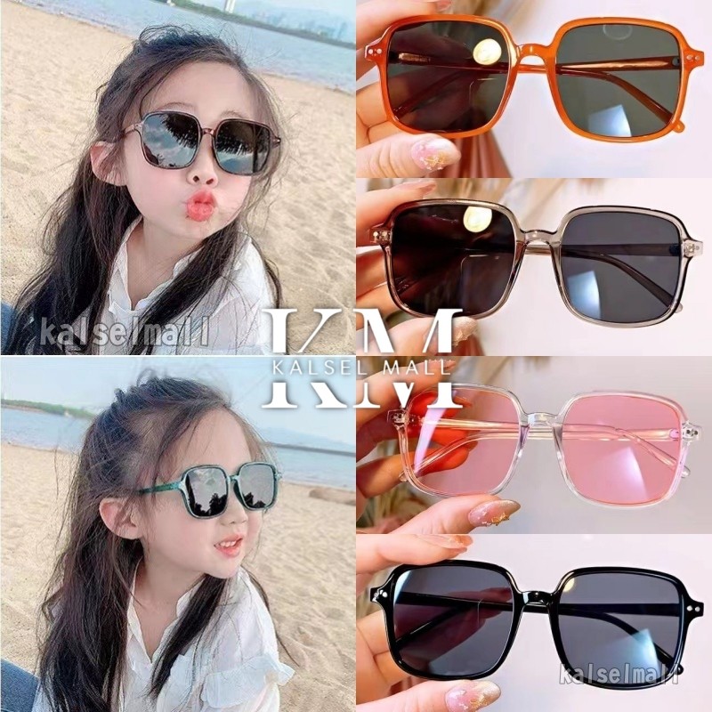 Kacamata Anak Fashion Hitam Kids Sunglasses Murah Import Model Bulat Kotak High Quality Kaca Mata Ba
