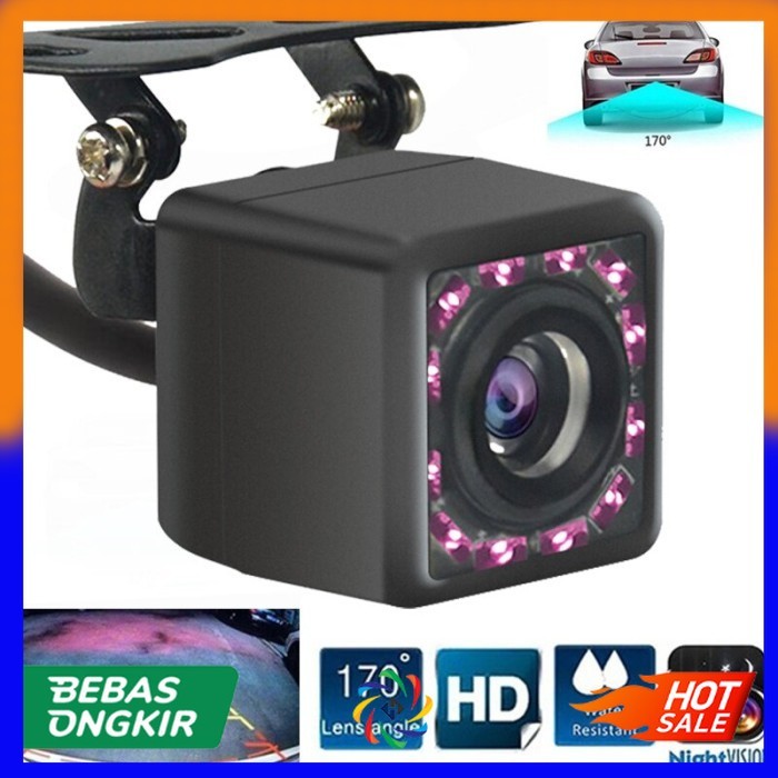Kamera Mundur Mobil Parkir Rear View Camera 12 LED Infrared
