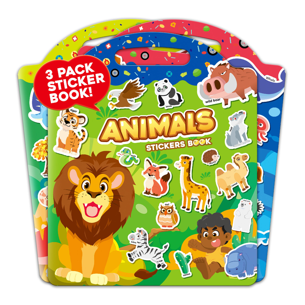

Reusable Sticker Books for Kids 2-4, 3 Sets Sticker Books for Toddlers 1-3, Toddler Sticker Book Age 2-4, 94 Pcs Toddler Travel