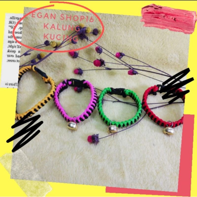 Kalung kucing kelinci kalung kucing lonceng Kalung kucing anyam