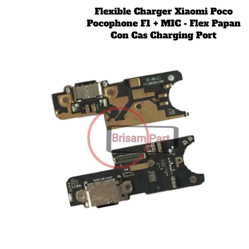 Flexible Connector Konektor Charger Xiaomi Poco Pocophone F1 + MIC - Flex Papan Con Cas Charging Por
