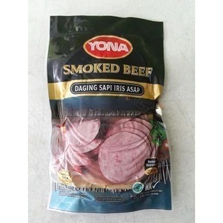 

smoked beef daging iris asap Yona 500 gram