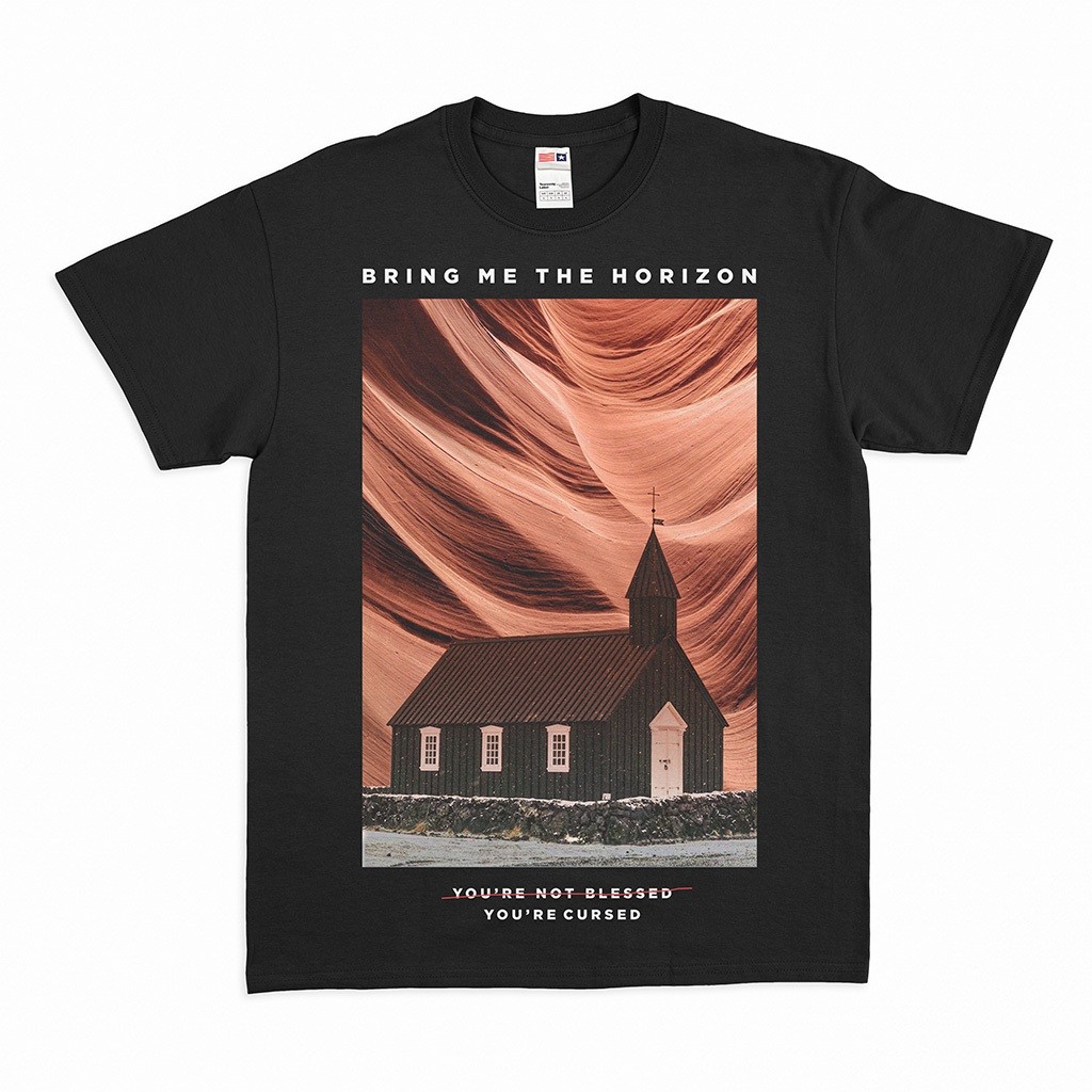 KAOS BMTH BRING ME THE HORIZON - HOME HITAM FULLTAG + LABEL ORIGINAL T-SHIRT PRIA WANITA BAJU DISTRO