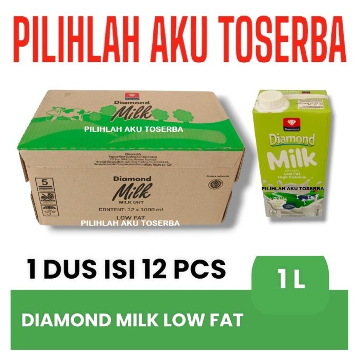 

SUSU DIAMOND LOW FAT HI CAL 1 LITER - ( 1 DUS ISI 12 PCS )