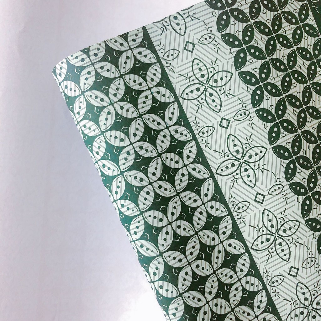 

Kertas kado batik kawung hijau