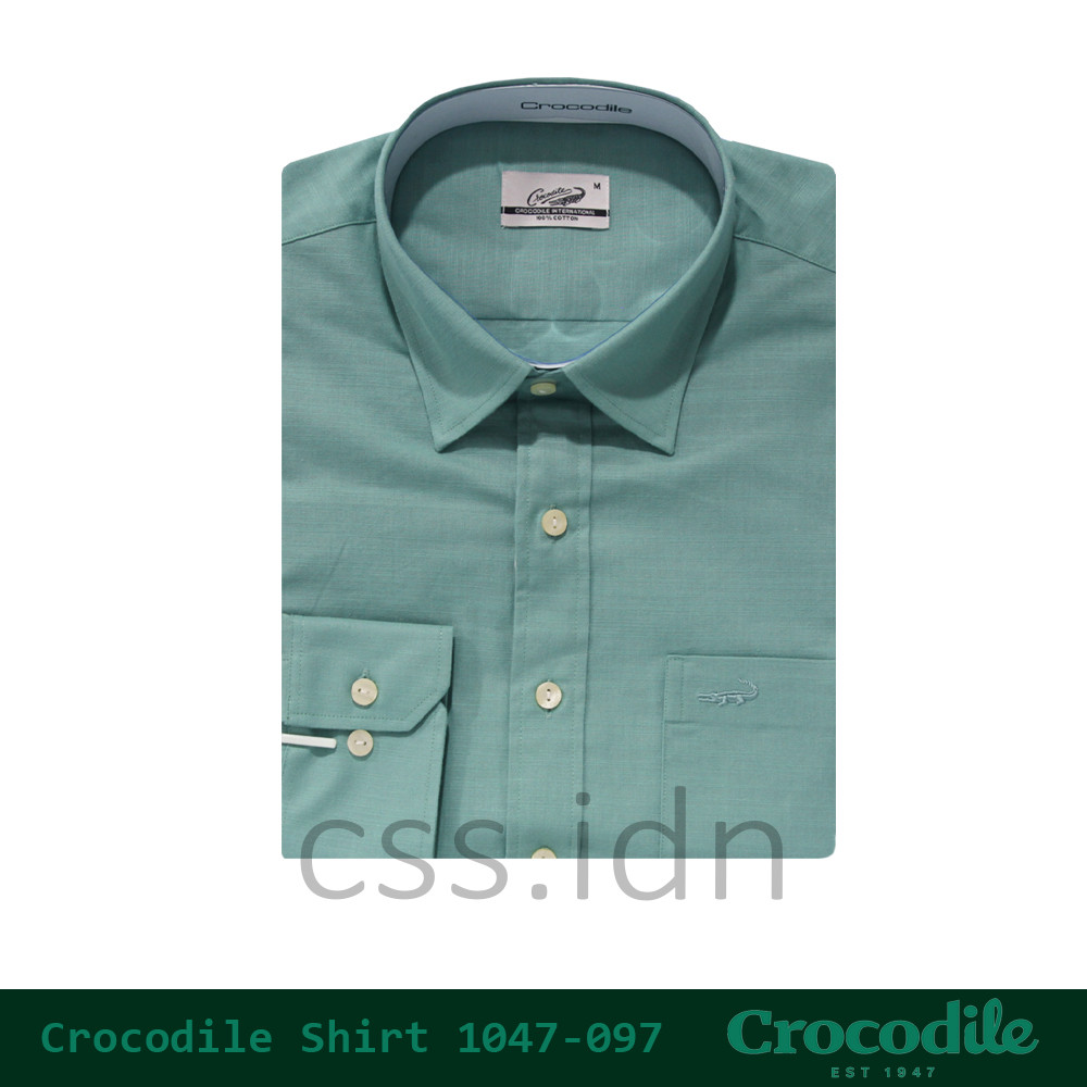 Kemeja Polos Pria Lengan Panjang Crocodile 1047-097