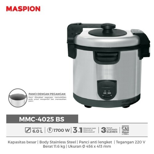 Maspion Rice Cooker Magic Com 6 Liter MMC-4025 BS