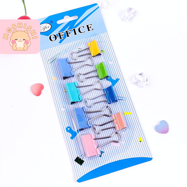 

Binder Clip / Paper Clip / Klip Kertas Besi Mix Warna Kar Isi 8 Pcs