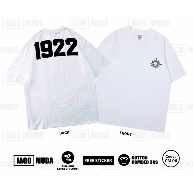 KAOS PSHT 1922 BELAKANG SIMPLE KAOS PSHT HATI BERSINAR PUTIH TERBARU