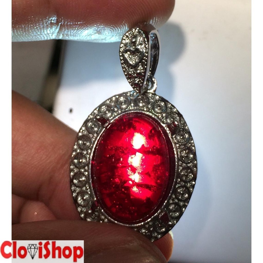 Liontin Batu Pecah Seribu Merah Siem HQ