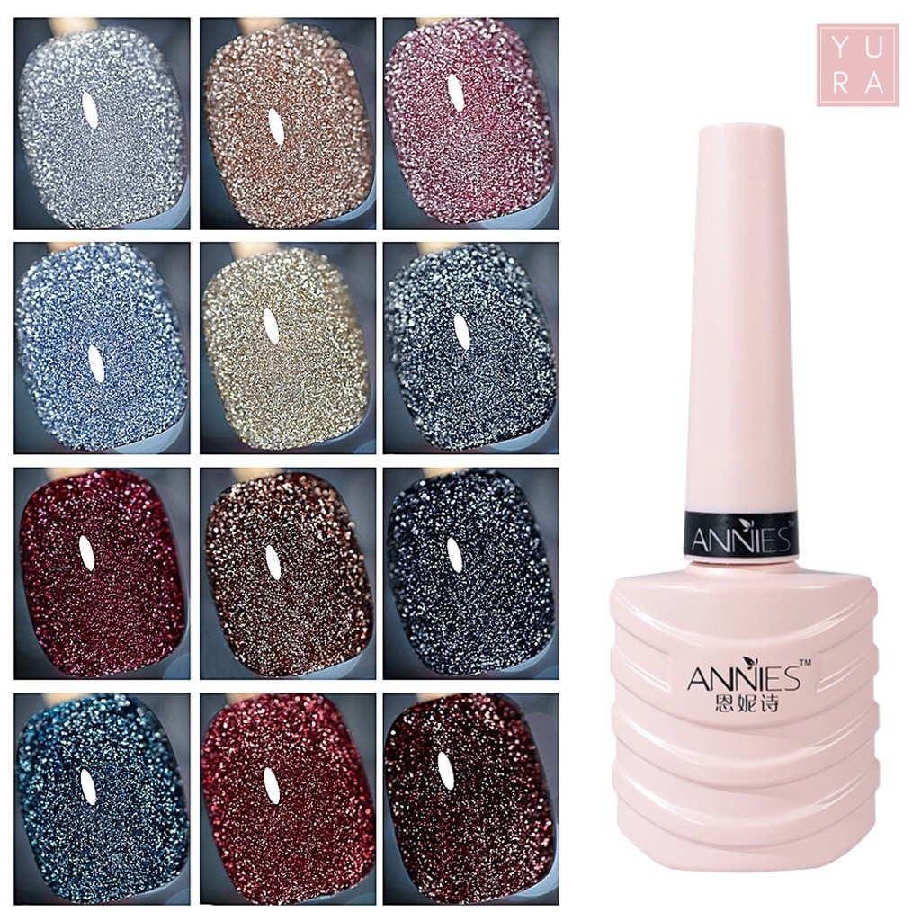 Kutek Annies Kutek Gel 10ml Glitter Diamond Flash Nail Gel UV/ Kutek Gel Flash Night Glitter UV LED