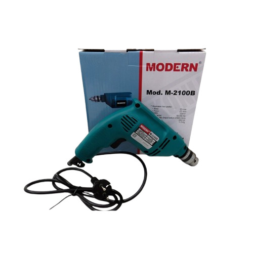 (MODERN M2100B) Mesin Bor Tangan Listrik 10mm M2100B MODERN / Mesin Bor 10 mm M 2100B - Electric Dri